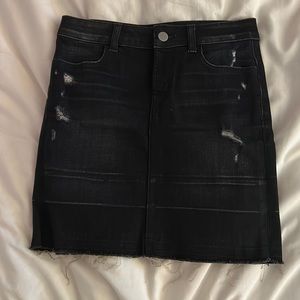 jbrand mini pencil skirt in destructed anthracite size 24